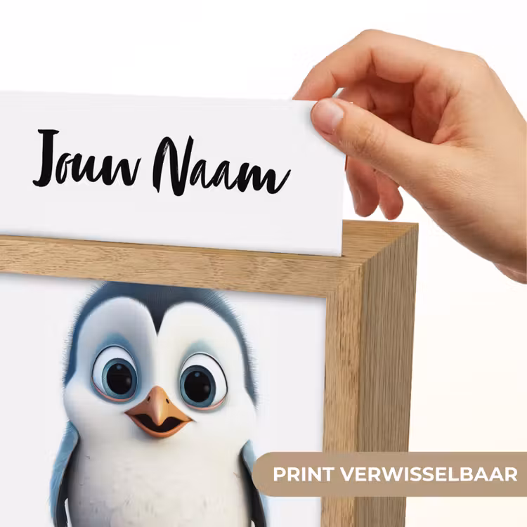 Pinguïn - Dieren - Meisjes - Kind - Jongens Light Box met kabel (Kinderlampje) klein -USP_websiteprintNL