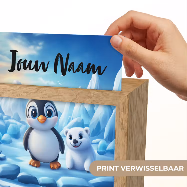 Pinguïn - IJsbeer - IJs - Sneeuw Light Box met kabel (Kinderlampje) klein -USP_websiteprintNL