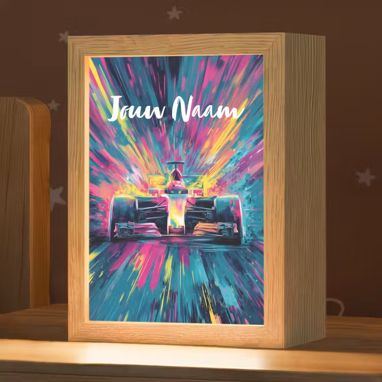Raceauto - Abstract - Strepen - Blauw Light Box met kabel (Kinderlampje) klein -zzz_3d_website