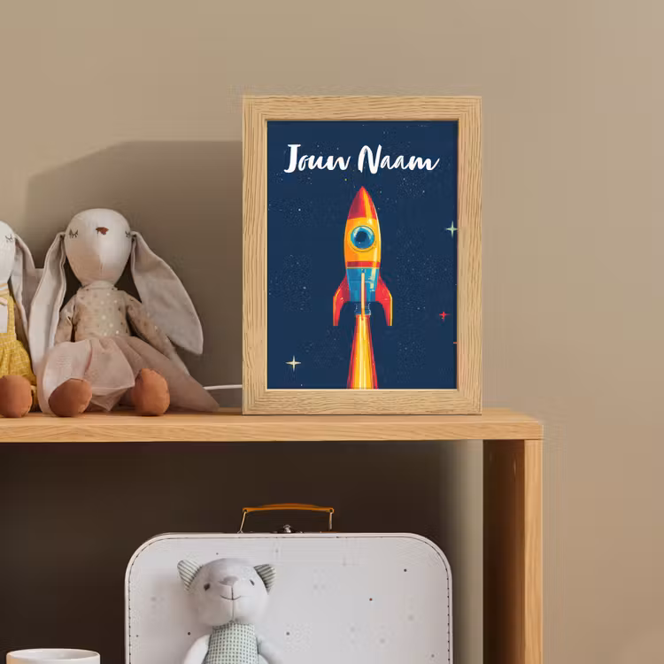 Raket - Rookwolken - Ruimte Light Box met kabel (Kinderlampje) klein -sfeer2_kind