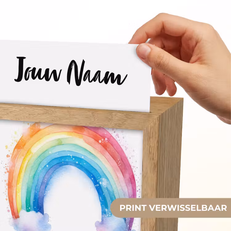 Regenboog - Kinderen - Meisje Light Box met kabel (Kinderlampje) klein -USP_websiteprintNL
