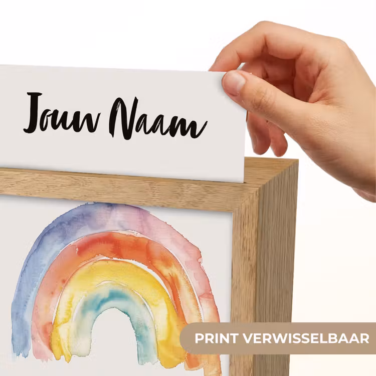 Regenboog - Watercolor - Kleurrijk Light Box met kabel (Kinderlampje) klein -USP_websiteprintNL