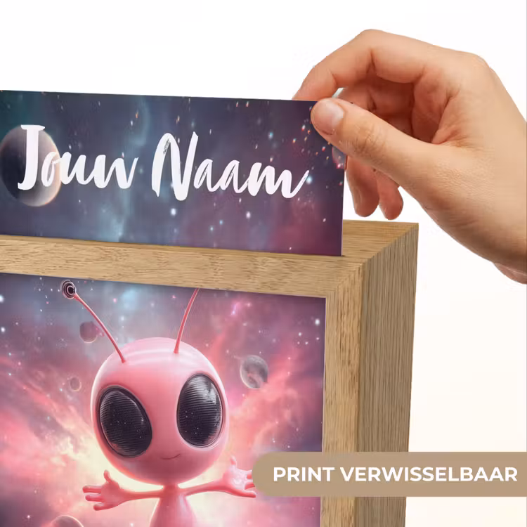 Roze - Alien - Planeten - Ruimte Light Box met kabel (Kinderlampje) klein -USP_websiteprintNL