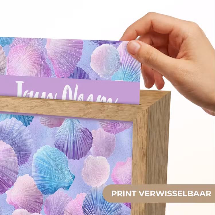 Schelpen - Paars - Blauw - Patroon Light Box met kabel (Kinderlampje) klein -USP_websiteprintNL