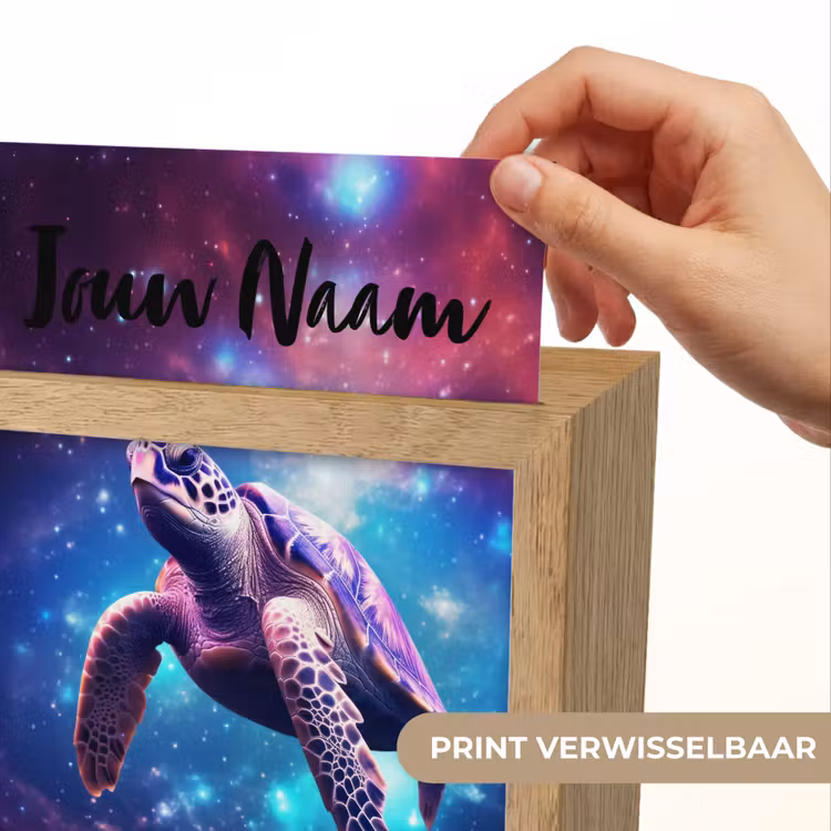 Schildpad - Dier - Galaxy - Ruimte Light Box met kabel (Kinderlampje) klein -USP_websiteprintNL
