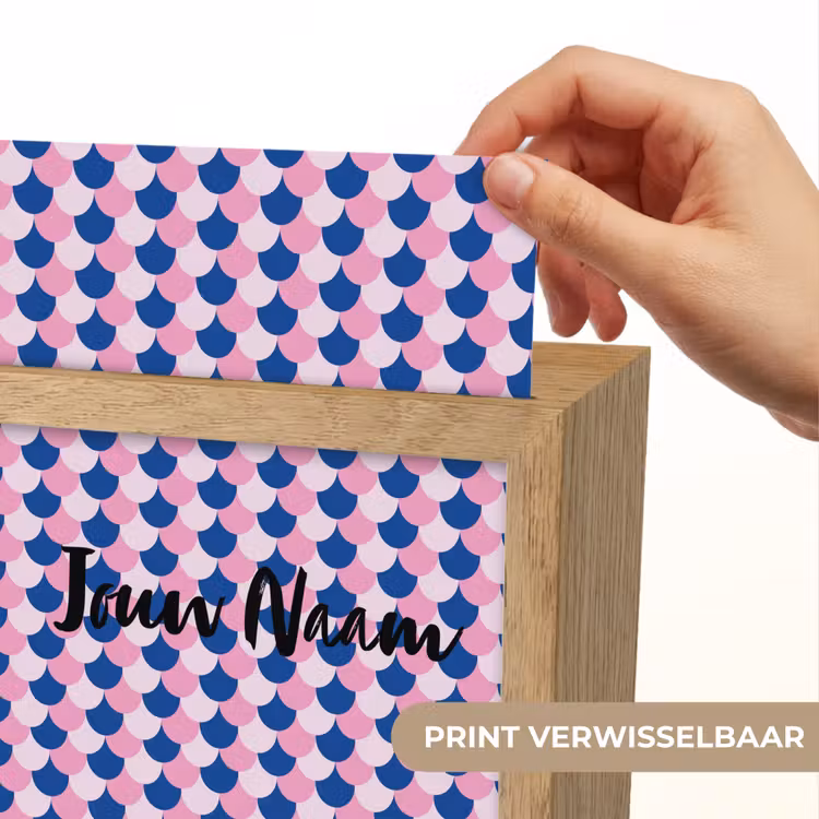 Schubben - Patroon - Blauw - Roze Light Box met kabel (Kinderlampje) klein -USP_websiteprintNL