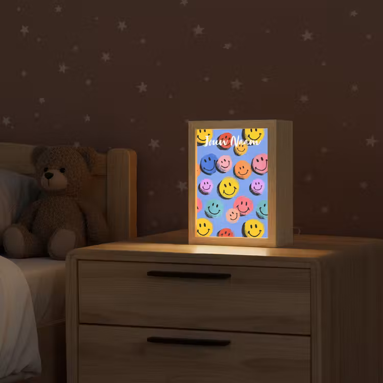 Smileys - Kleurrijk Light Box met kabel (Kinderlampje) klein -sfeer1_kind
