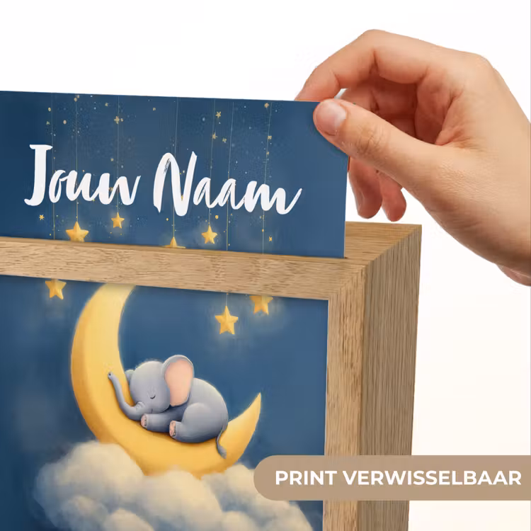 Sterren - Olifant - Maan - Wolken Light Box met kabel (Kinderlampje) klein -USP_websiteprintNL