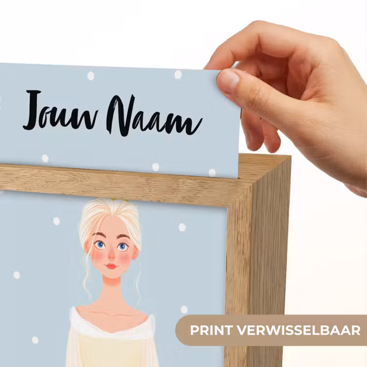 Stippen - Prinses - Kroon - Blond Light Box met kabel (Kinderlampje) klein -USP_websiteprintNL