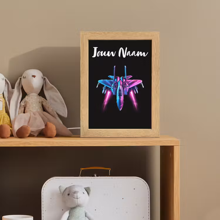 Straaljager - Blauw - Kleuren - Jongens - Zwart Light Box met kabel (Kinderlampje) klein -sfeer2_kind