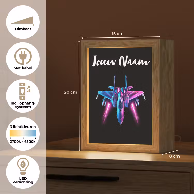 Straaljager - Blauw - Kleuren - Jongens - Zwart Light Box met kabel (Kinderlampje) klein -USP_NL