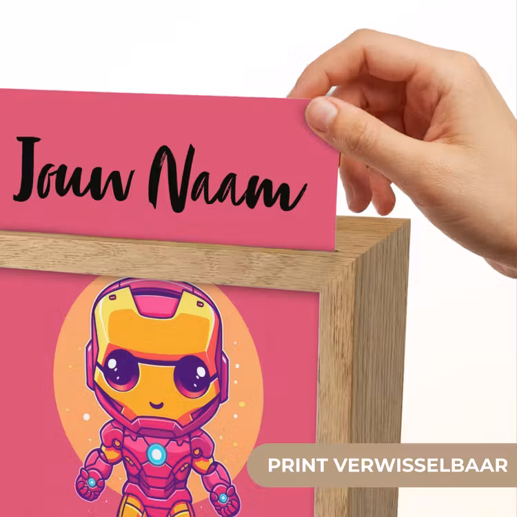 Superheld - Jongens - Rood - Paars Light Box met kabel (Kinderlampje) klein -USP_websiteprintNL