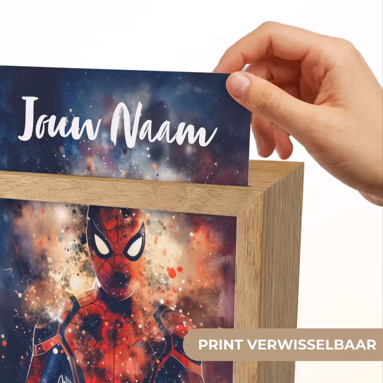 Superheld - Jongens - Rook - Kleuren Light Box met kabel (Kinderlampje) klein -USP_websiteprintNL