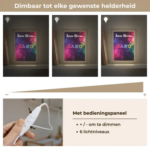 Symbolen - Game - Kleurrijk Light Box met kabel (Kinderlampje) klein -USP_dimbaarNL