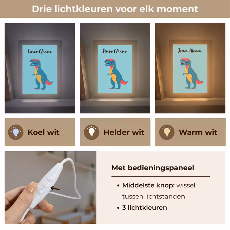 T-Rex - Zonnebril - Blauw - Glimlach Light Box met kabel (Kinderlampje) klein -USP_lichtkleurNL
