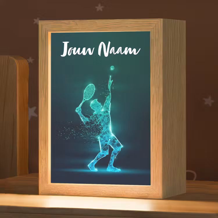 Tennis - Futuristisch - Sport - Neon Light Box met kabel (Kinderlampje) klein -zzz_3d_website
