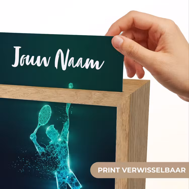Tennis - Futuristisch - Sport - Neon Light Box met kabel (Kinderlampje) klein -USP_websiteprintNL