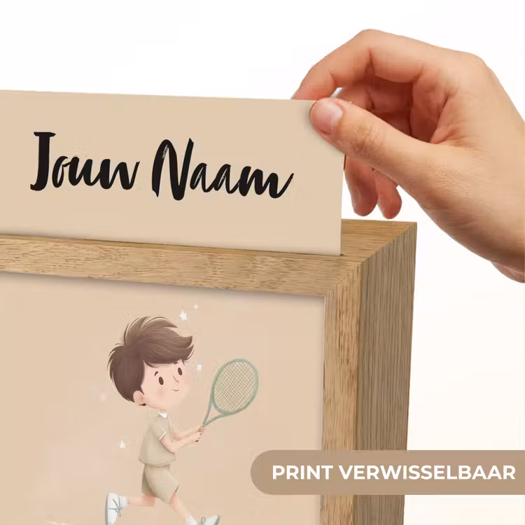 Tennis - Jongen - Sterretjes - Sportkleding Light Box met kabel (Kinderlampje) klein -USP_websiteprintNL