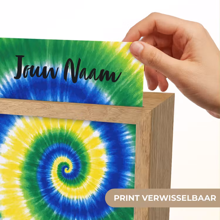Tie Dye - Groen - Klassiek Light Box met kabel (Kinderlampje) klein -USP_websiteprintNL
