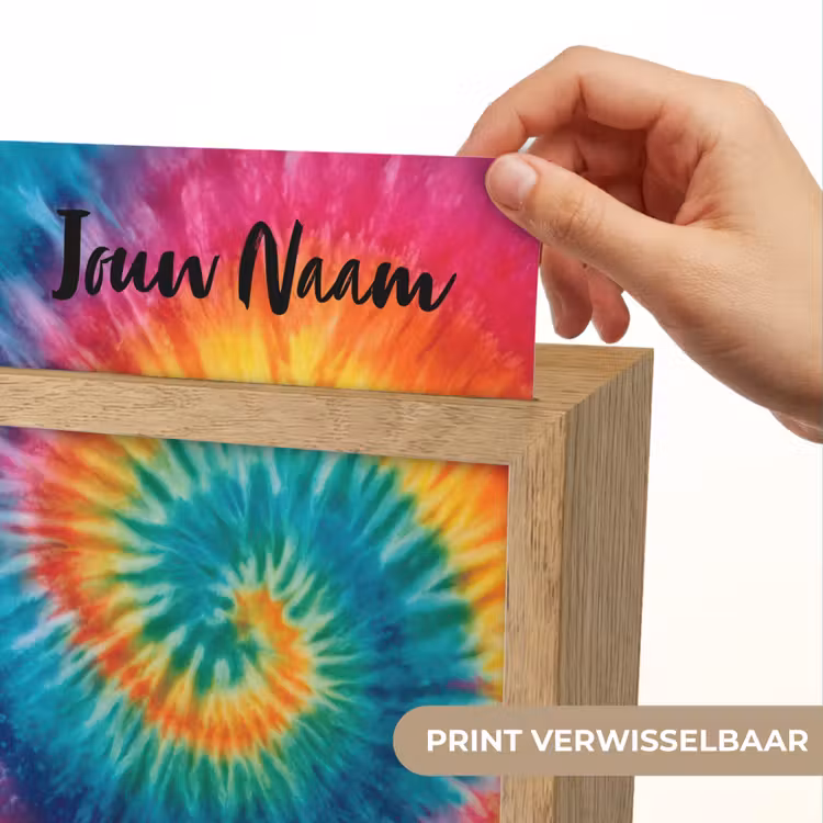 Tie Dye - Regenboogtinten - Klassiek Light Box met kabel (Kinderlampje) klein -USP_websiteprintNL