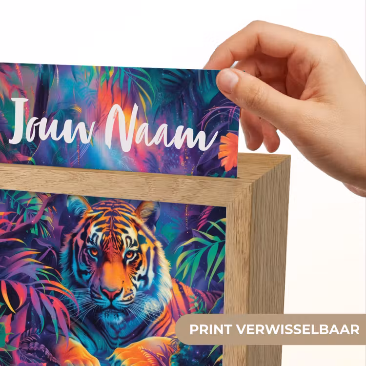Tijger - Dier - Jungle - Kleurrijk Light Box met kabel (Kinderlampje) klein -USP_websiteprintNL