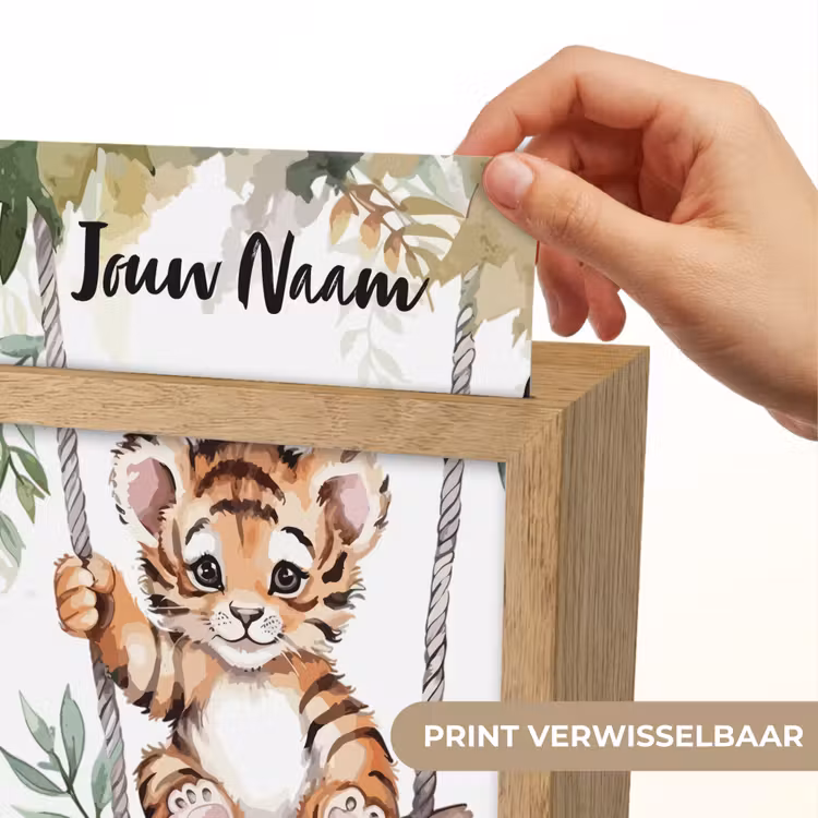 Tijger - Dier - Kinderen - Jungle Light Box met kabel (Kinderlampje) klein -USP_websiteprintNL