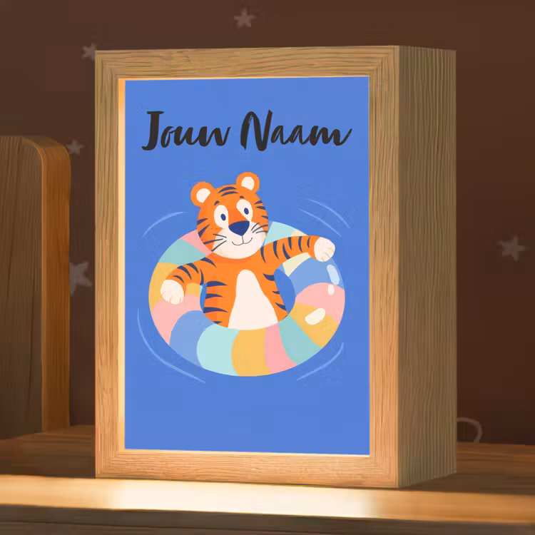Tijger - Zwemband - Water Light Box met kabel (Kinderlampje) klein -zzz_3d_website