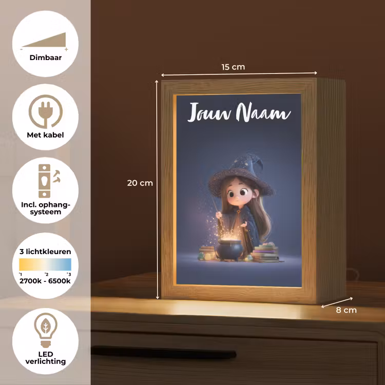 Tovenares - Magisch - Blauw - Toveren Light Box met kabel (Kinderlampje) klein -USP_NL