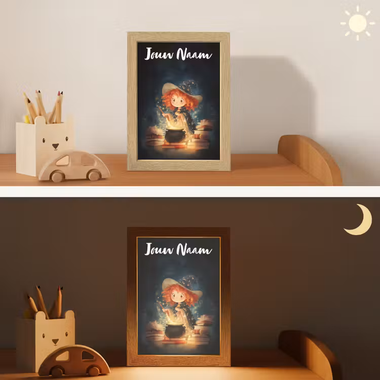 Tovenares - Meisje - Boeken - Toveren Light Box met kabel (Kinderlampje) klein -sfeer3_kind