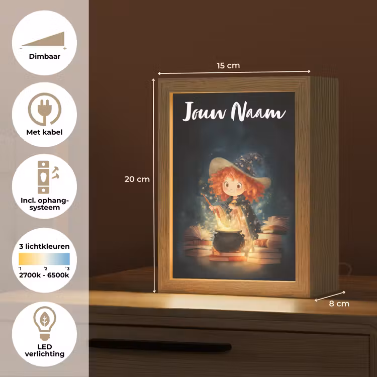 Tovenares - Meisje - Boeken - Toveren Light Box met kabel (Kinderlampje) klein -USP_NL