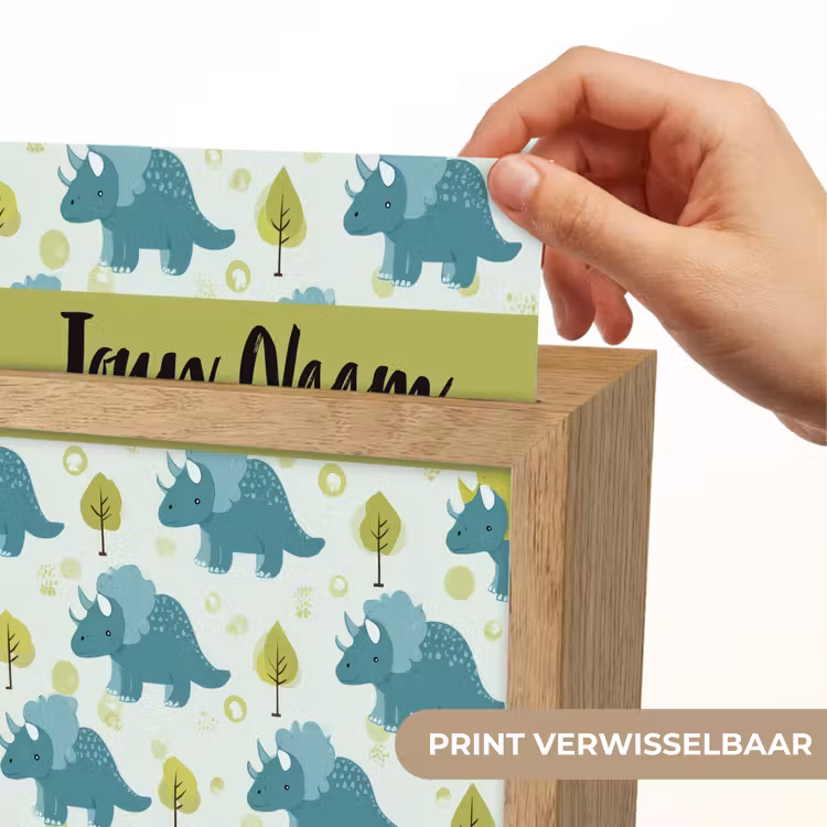 Triceratop - Dino - Stippen - Boompjes Light Box met kabel (Kinderlampje) klein -USP_websiteprintNL