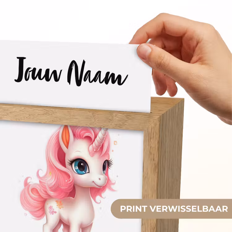 Unicorn - Meisjes - Kinderen - Eenhoorn - Roze Light Box met kabel (Kinderlampje) klein -USP_websiteprintNL