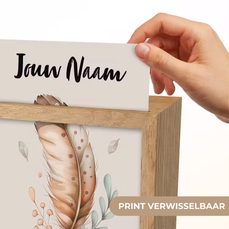 Veer - Bohemian - Boho - Pastel kleuren Light Box met kabel (Kinderlampje) klein -USP_websiteprintNL