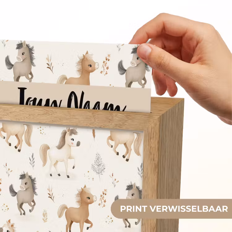 Veulens - Paard - Patroon - Beige Light Box met kabel (Kinderlampje) klein -USP_websiteprintNL