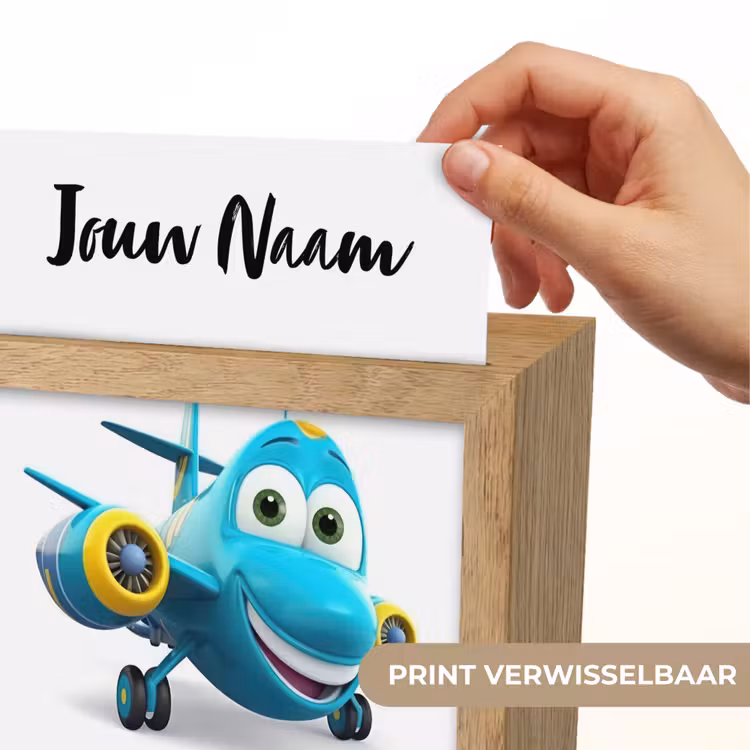 Vliegtuig - Blauw - Kinderen - Jongens Light Box met kabel (Kinderlampje) klein -USP_websiteprintNL