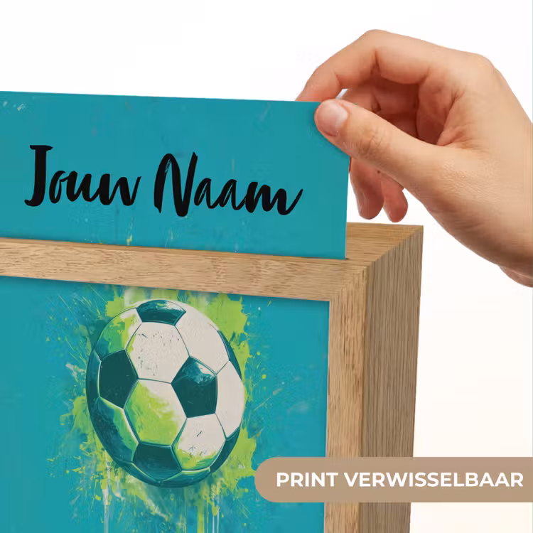 Voetbal - Abstract - Verfspatten - Groen Light Box met kabel (Kinderlampje) klein -USP_websiteprintNL