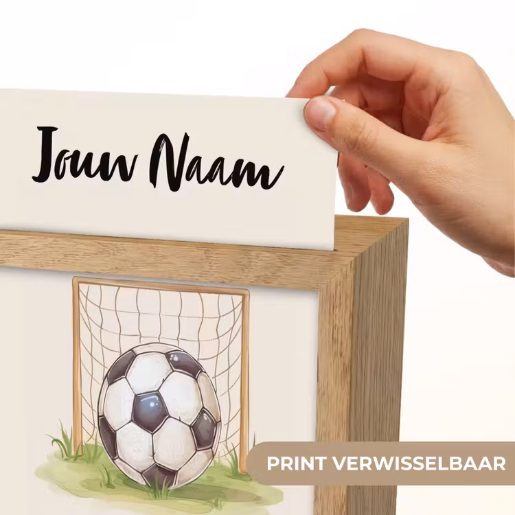 Voetbal - Goal - Gras - Beige Light Box met kabel (Kinderlampje) klein -USP_websiteprintNL