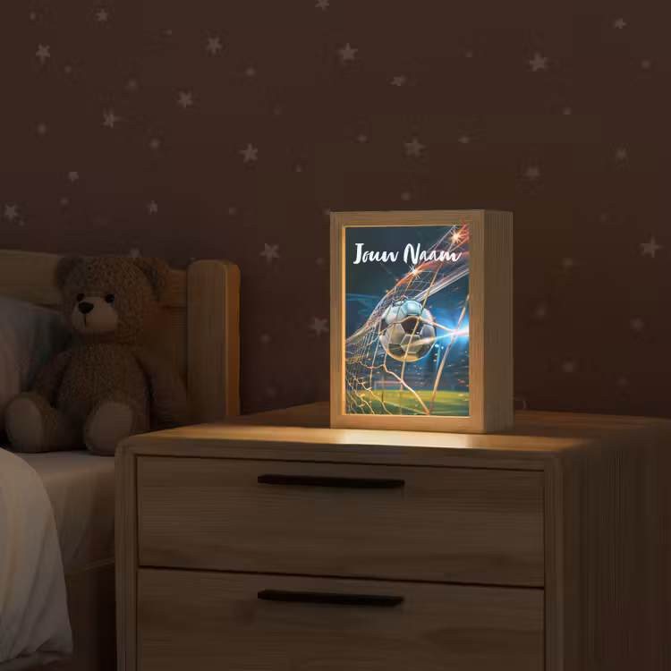 Voetbal - Goal - Sport - Jongens Light Box met kabel (Kinderlampje) klein -sfeer1_kind