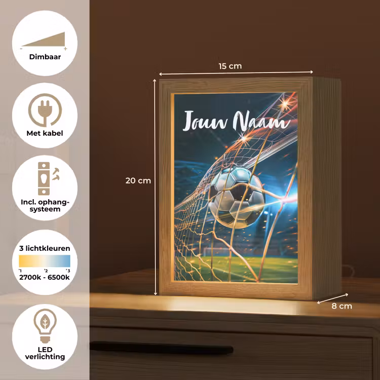 Voetbal - Goal - Sport - Jongens Light Box met kabel (Kinderlampje) klein -USP_NL