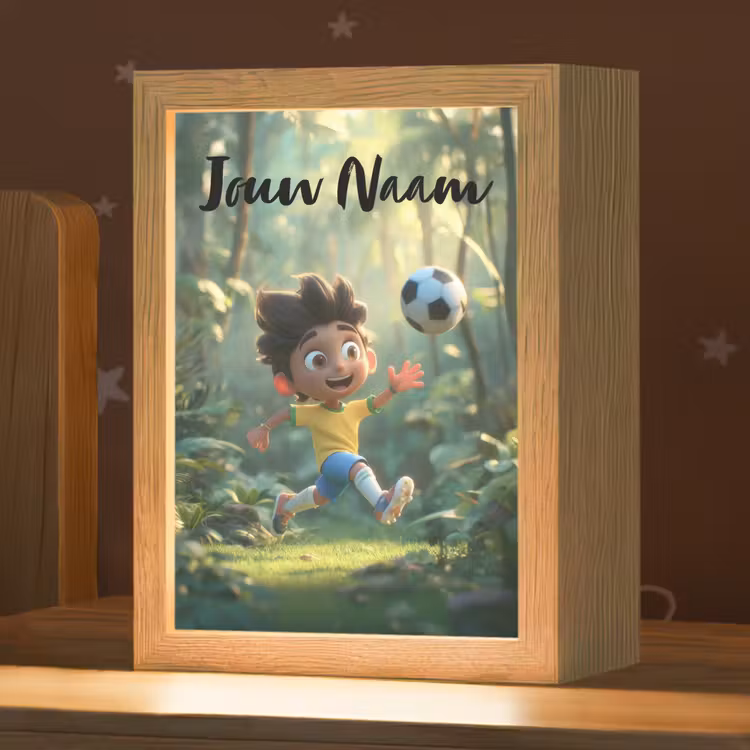 Voetbal - Jongen - Bos Light Box met kabel (Kinderlampje) klein -zzz_3d_website