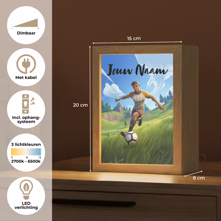 Voetbal - Jongen - Goal - Voetbaltenue Light Box met kabel (Kinderlampje) klein -USP_NL