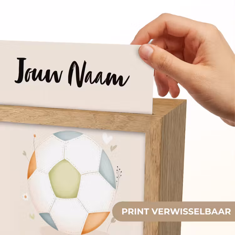 Voetbal - Rond - Pastel Light Box met kabel (Kinderlampje) klein -USP_websiteprintNL