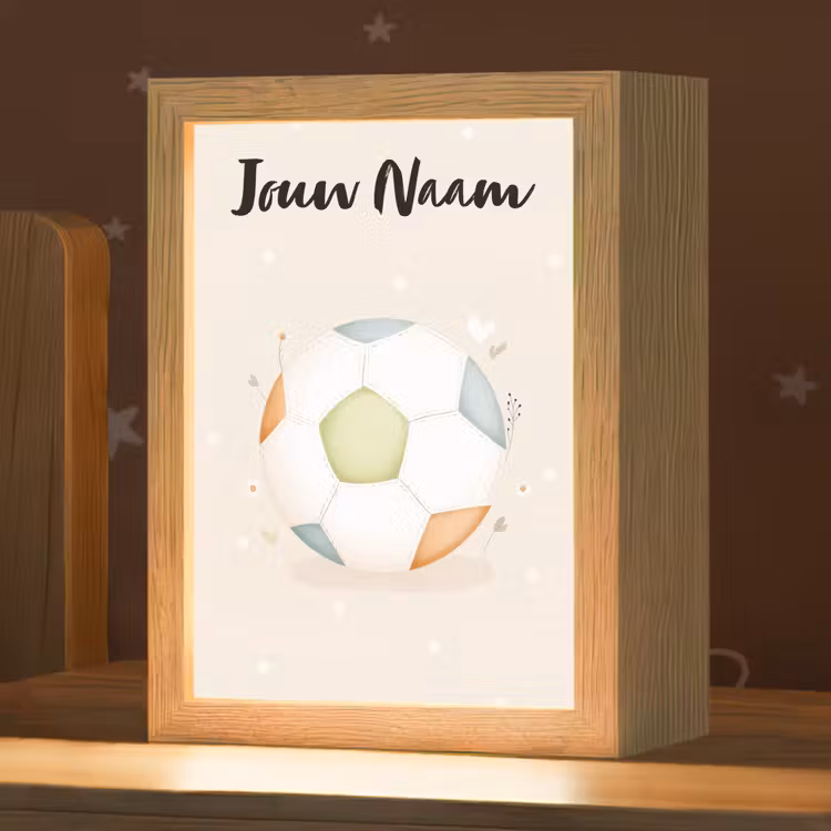 Voetbal - Rond - Pastel - Stippen Light Box met kabel (Kinderlampje) klein -zzz_3d_website
