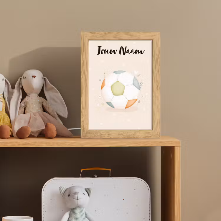Voetbal - Rond - Pastel - Stippen Light Box met kabel (Kinderlampje) klein -sfeer2_kind