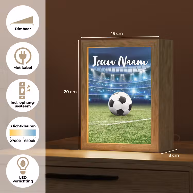 Voetbal - Stadion - Bal - Jongens Light Box met kabel (Kinderlampje) klein -USP_NL