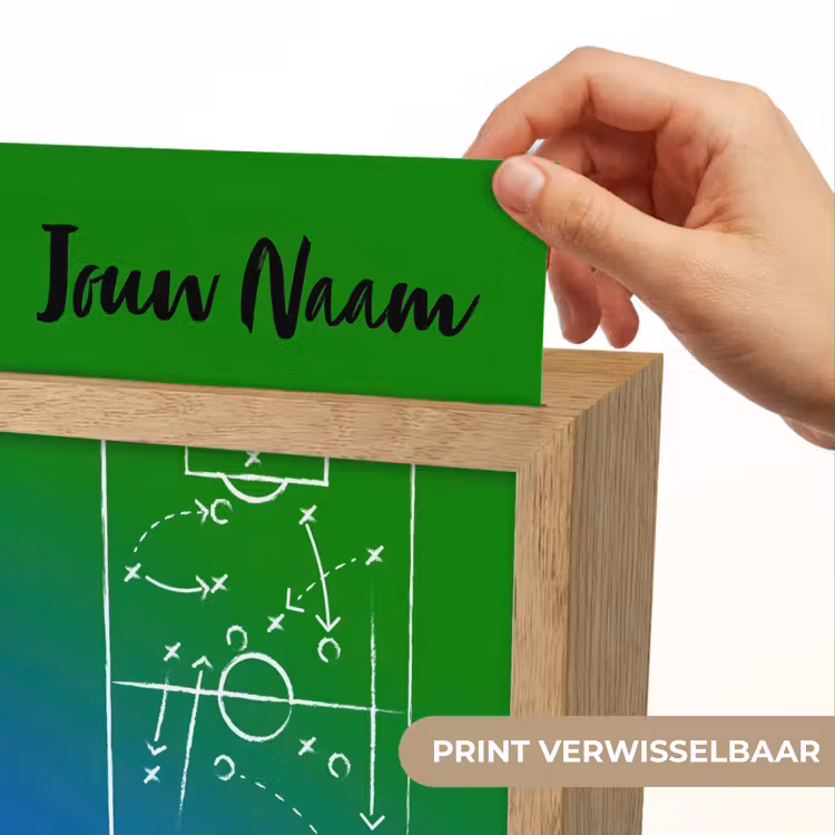 Voetbal - Tactiek - Spel - Groen - Blauw Light Box met kabel (Kinderlampje) klein -USP_websiteprintNL