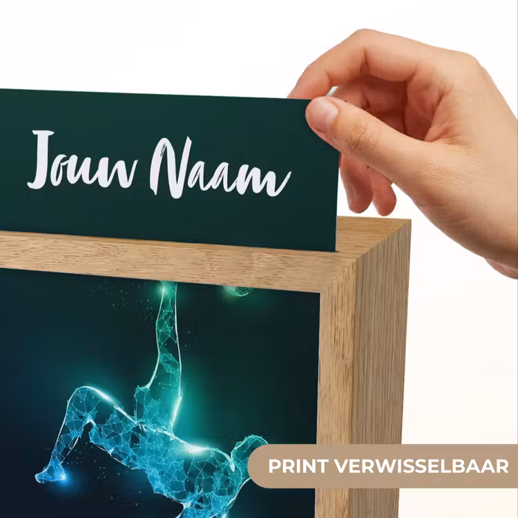 Voetbal - Voetballer - Jongen - Zwart Light Box met kabel (Kinderlampje) klein -USP_websiteprintNL