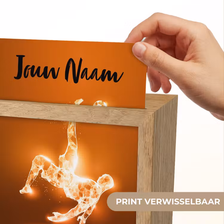 Voetballer - Oranje - Voetbal - Omhaal Light Box met kabel (Kinderlampje) klein -USP_websiteprintNL