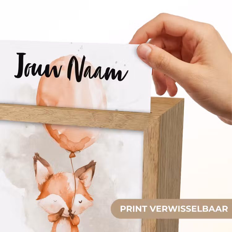 Vos - Pastel kleuren - Dier Light Box met kabel (Kinderlampje) klein -USP_websiteprintNL