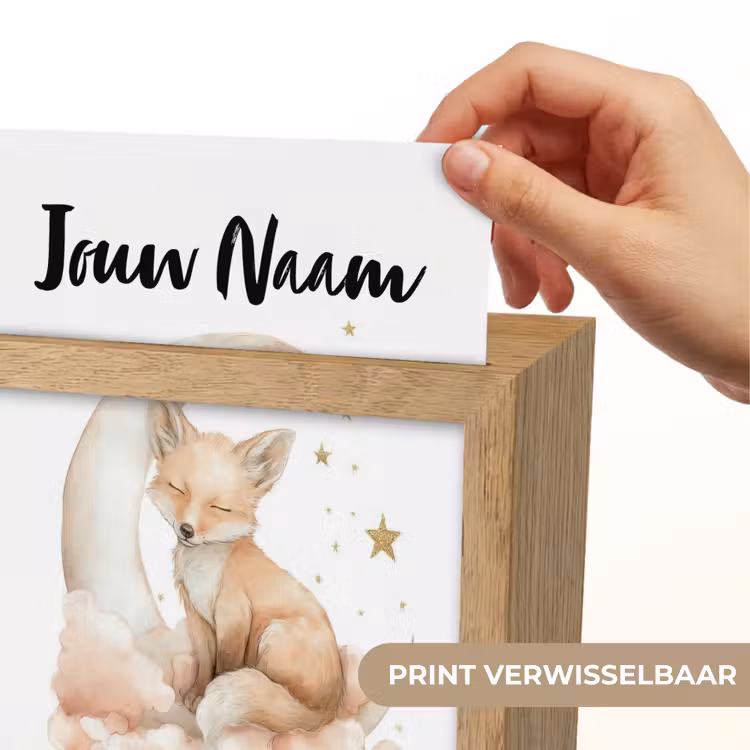 Vos - Wolken - Maan - Sterren Light Box met kabel (Kinderlampje) klein -USP_websiteprintNL